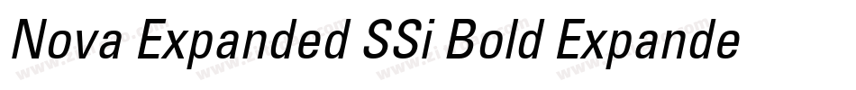 Nova Expanded SSi Bold Expanded Italic字体转换